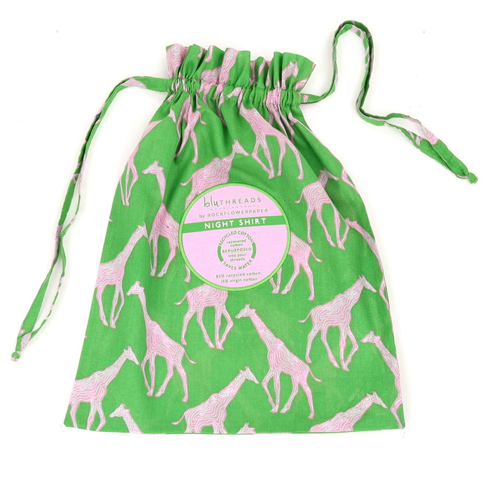 GIRAFFE PINK GREEN Night Shirt