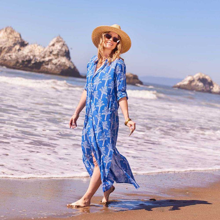 PALMS BLUE Shirt Dress