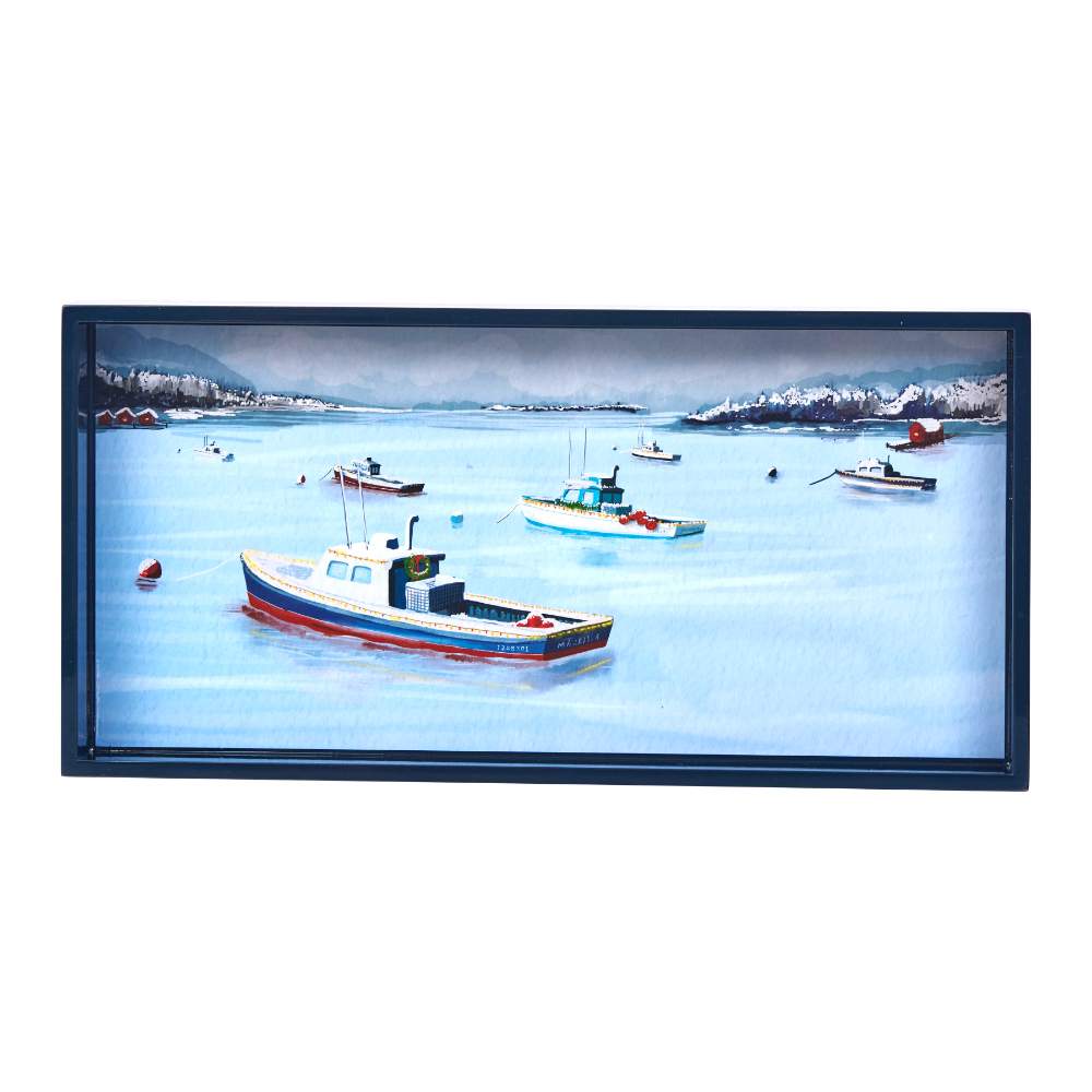 LOBSTER BOAT PARADE 10 x 20 Art Tray