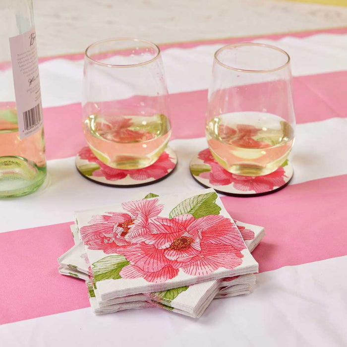PINK PEONY Paper Napkins (Pack of 25)