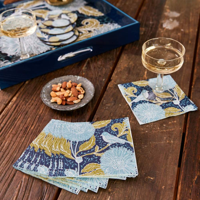 CHRYSANTHEMUM BIRD Paper Cocktail Napkins (Pack of 25)
