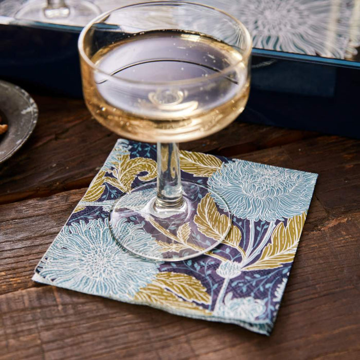 CHRYSANTHEMUM BIRD Paper Cocktail Napkins (Pack of 25)