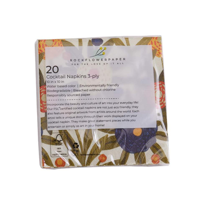 HARVEST SUNSHINE Paper Cocktail Napkins (Pack of 25)