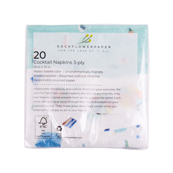 BEACH VISTA Paper Cocktail Napkins (Pack of 25)