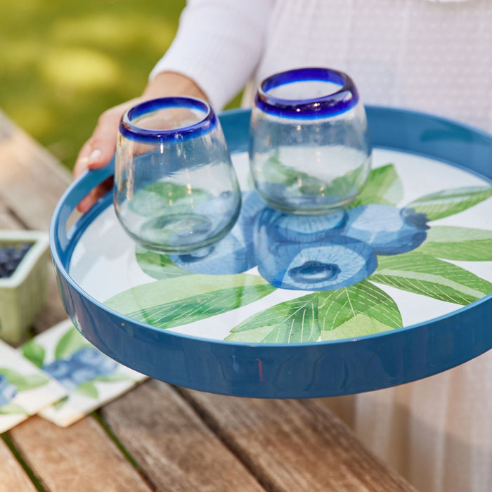 BLUEBERRY BUNCH 15 Inch Round Tray