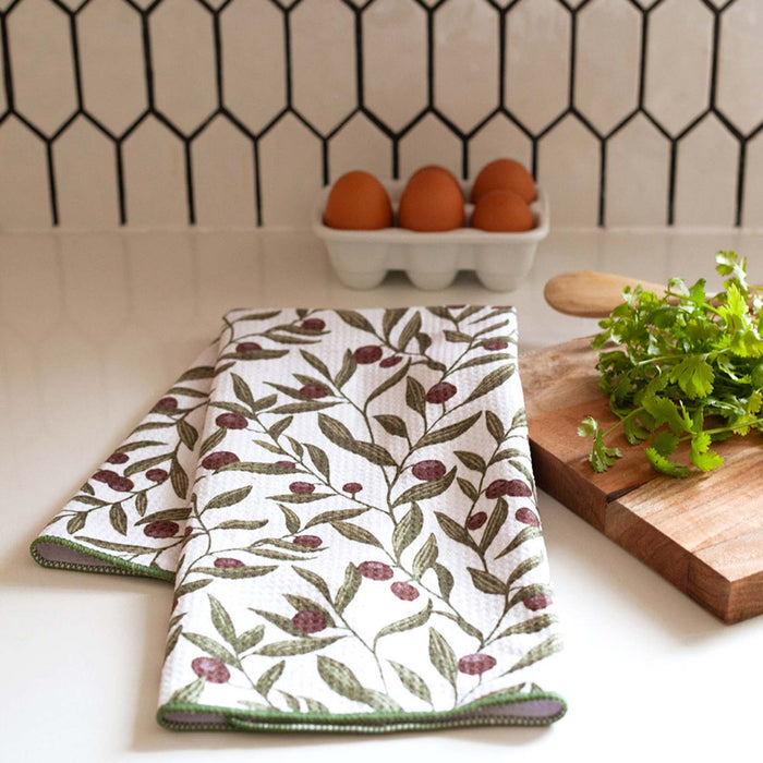 Olives blu Kitchen Tea Towel