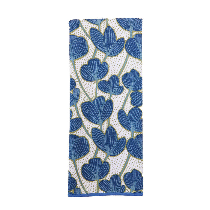 Modern Poppy Blue blu Kitchen Tea Towel