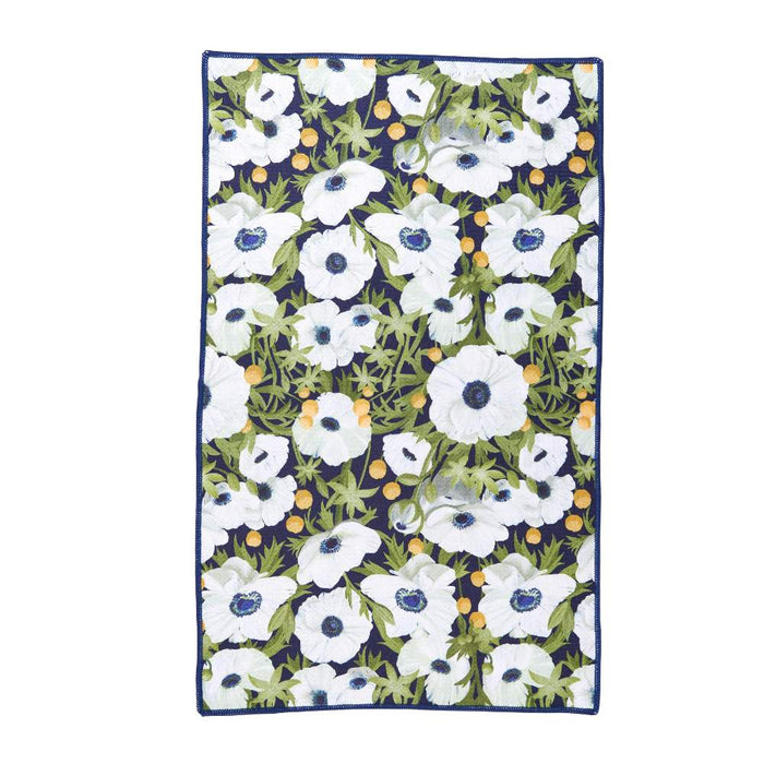 Anemone Poppy blu Kitchen Tea Towel