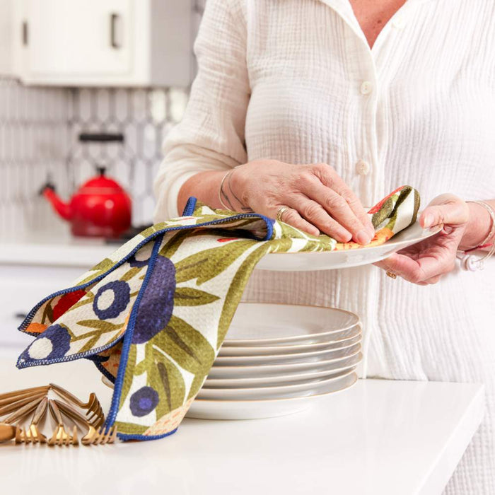 Harvest Sunshine blu Kitchen Tea Towel