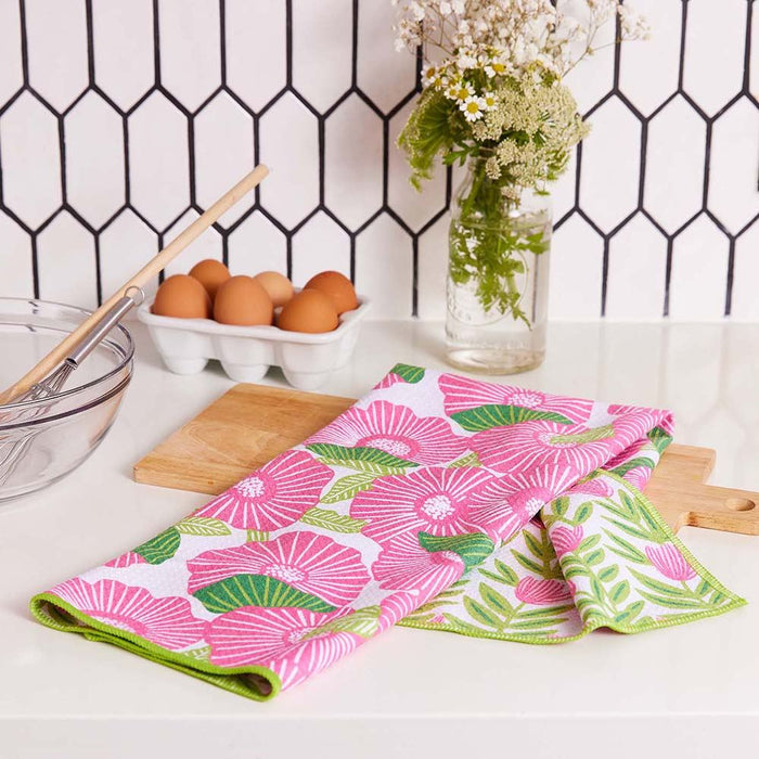 Poppy Papaver blu Kitchen Tea Towel