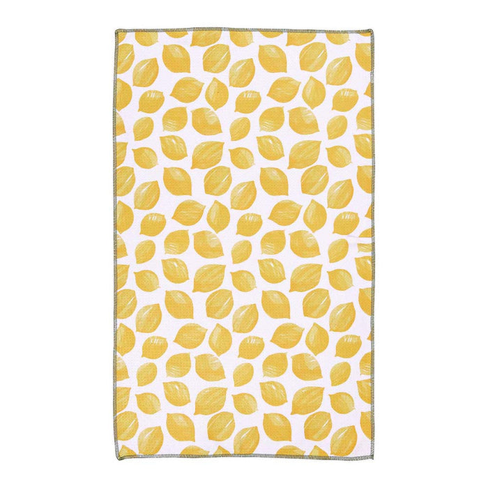 Lemon Blossoms blu Kitchen Tea Towel