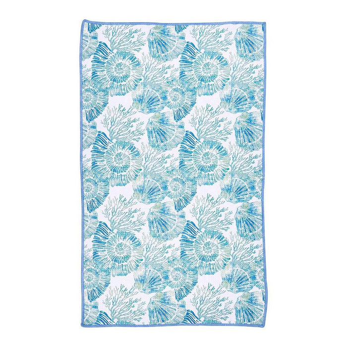 Nautilus Shells blu Kitchen Tea Towel