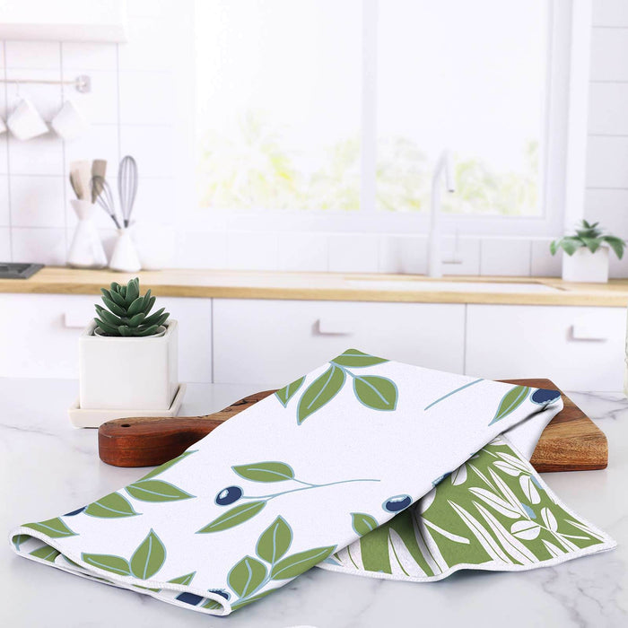 Blueberry Branch blu Kitchen Tea Towel