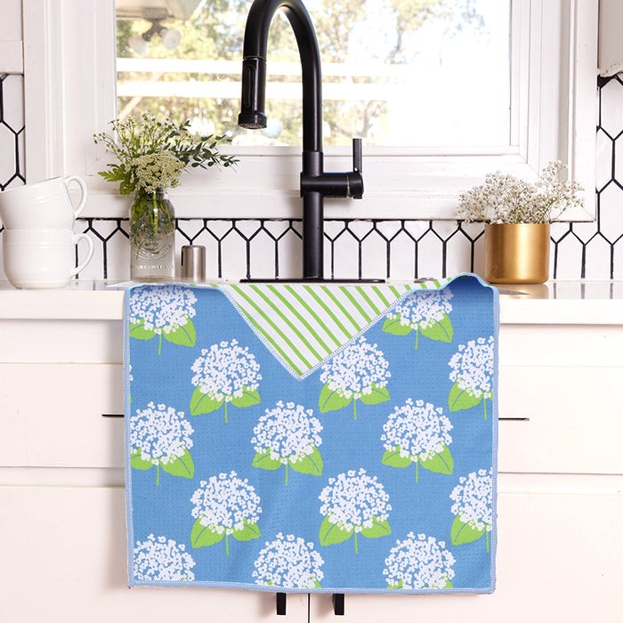 Hydrangea Boutique blu Kitchen Tea Towel