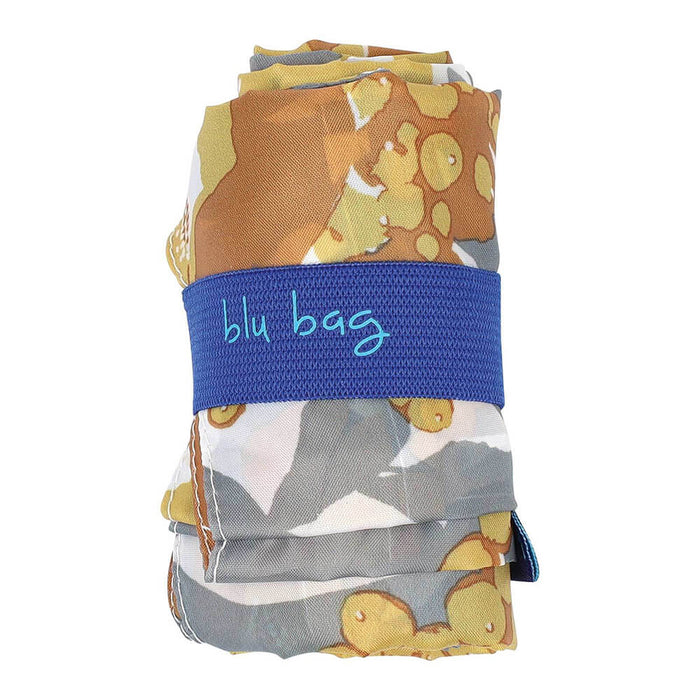 Icelandic Poppies Gold blu Bag Reusable Shopper Tote