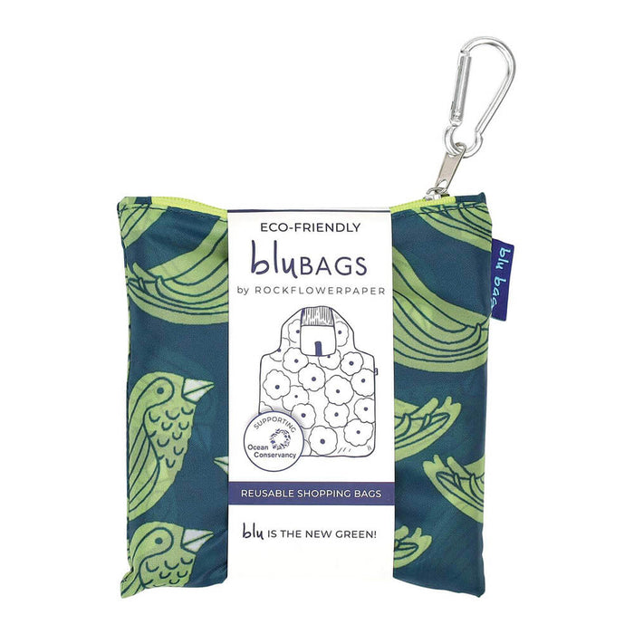 Woodland Birds blu Bag Reusable Shopper Tote