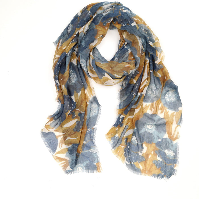ICELANDIC POPPIES BLUE Featherweight Scarf