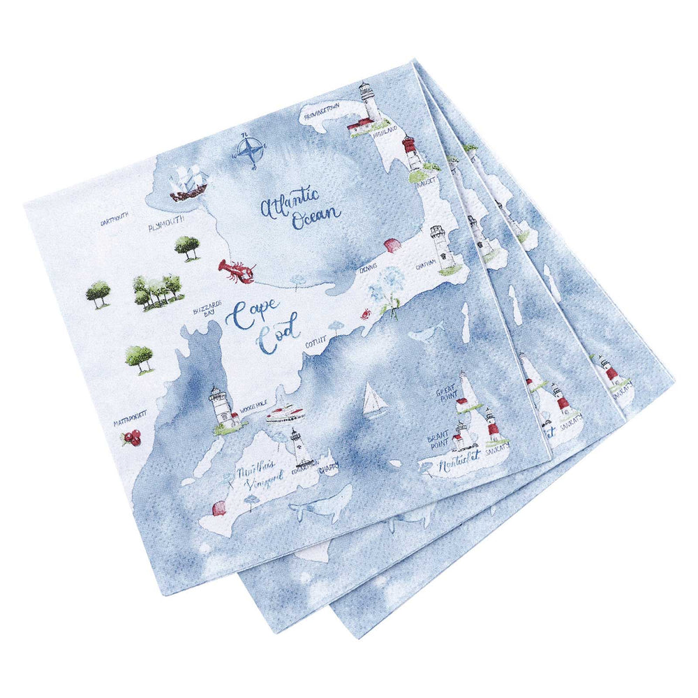 CAPE AND ISLANDS Paper Cocktail Napkins (Pack of 25)