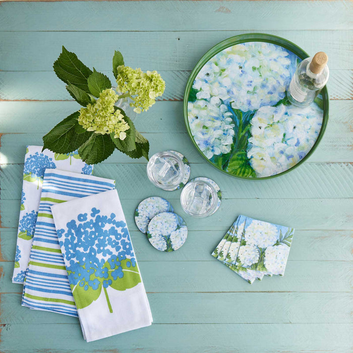 WHITE HYDRANGEAS Paper Napkins (Pack of 25)