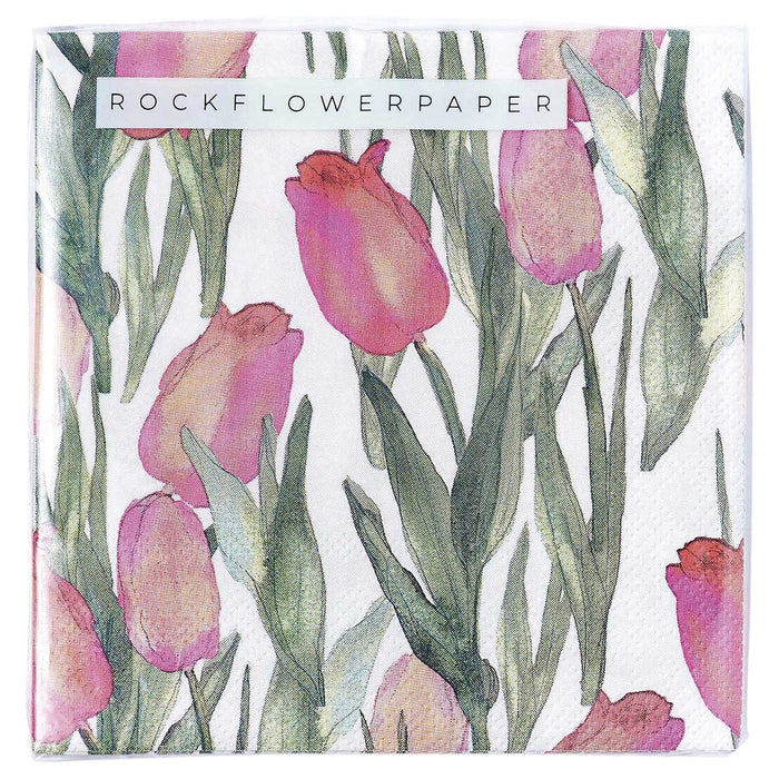 PINK TULIPS Paper Napkins (Pack of 25)