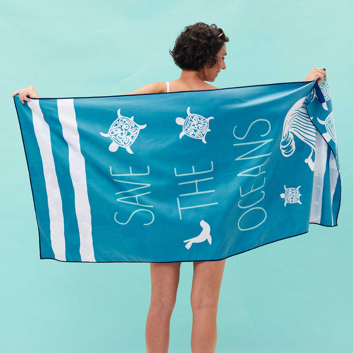 SAVE THE OCEAN Reversible Beach Towel