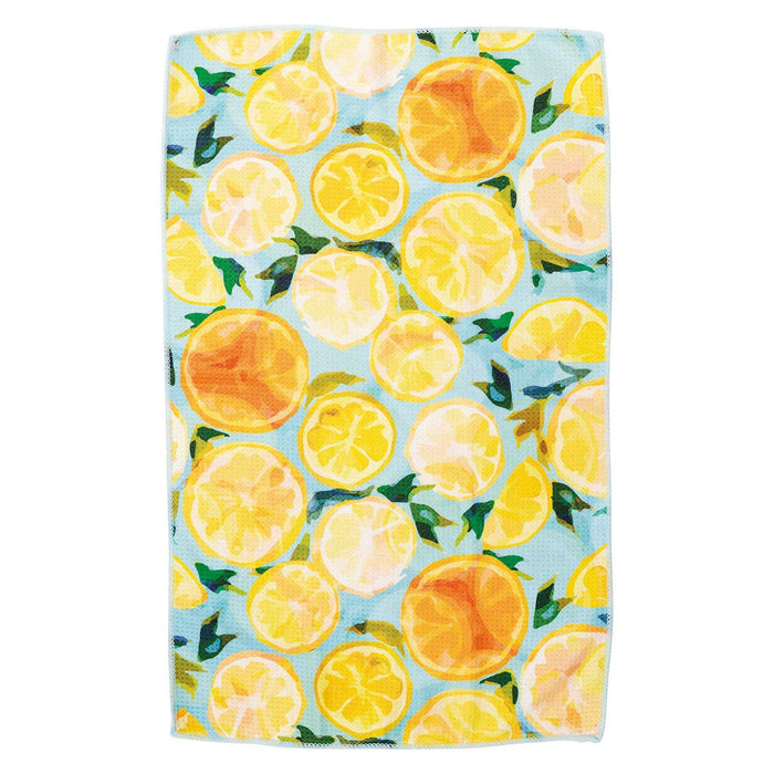 Lemon Slices blu Kitchen Tea Towel