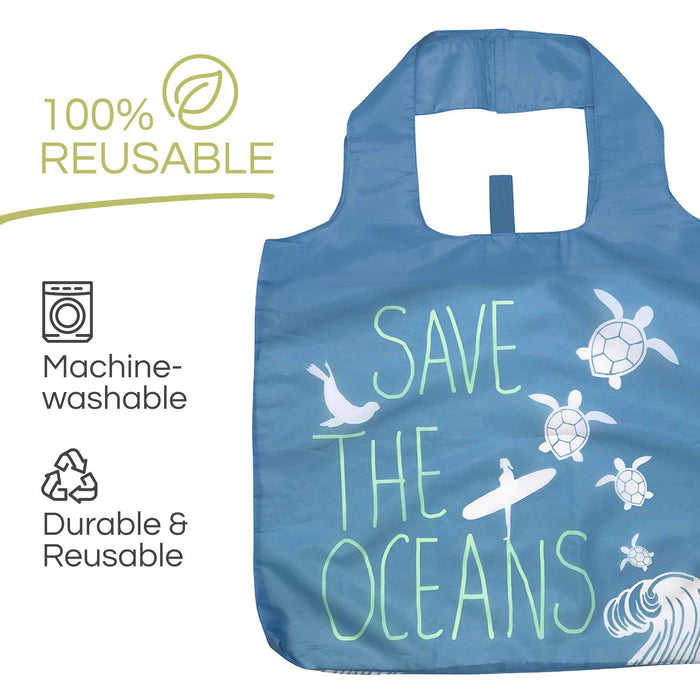SAVE THE OCEANS blu Bag Reusable Shopper Tote
