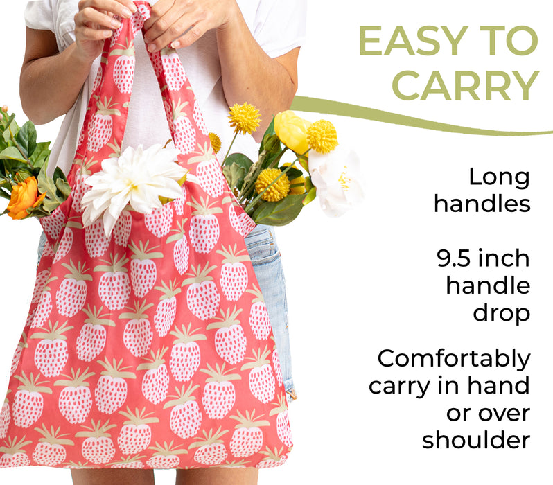 STRAWBERRIES blu Bag Reusable Shopper Tote