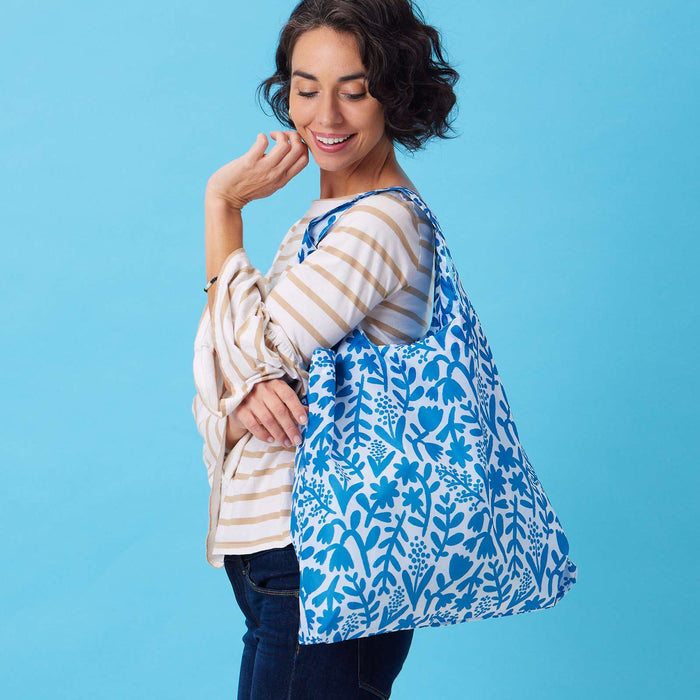 BOTANICAL blu Bag Reusable Shopper Tote
