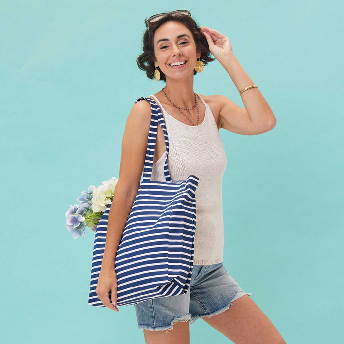 BRETON STRIPE Little Shopper Tote Bag