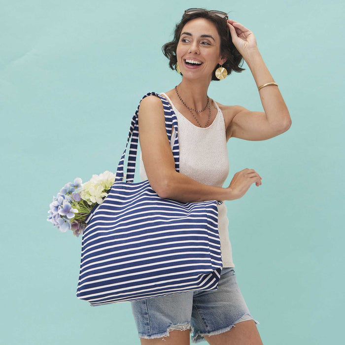 BRETON STRIPE Little Shopper Tote Bag