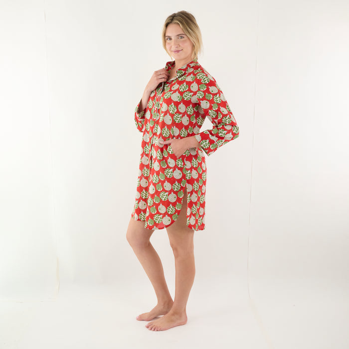 Scandi Ornaments Cotton Night Shirt