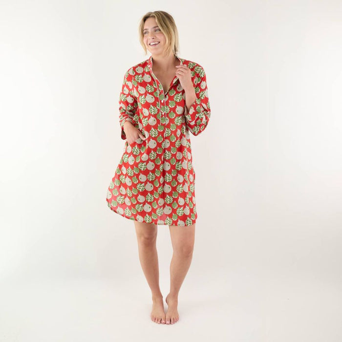 Scandi Ornaments Cotton Night Shirt