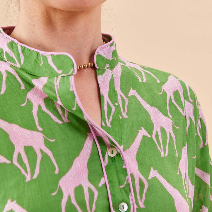 GIRAFFE PINK GREEN Night Shirt (Available: 02/05/2025)