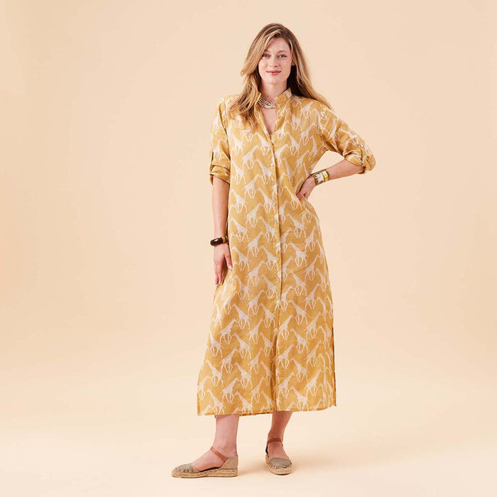 GIRAFFE TAN Shirt Dress (Available: 02/05/2025)