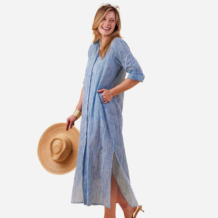 SURI NAVY Shirt Dress