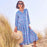 AINSLEY BLUE Long Tiered Dress