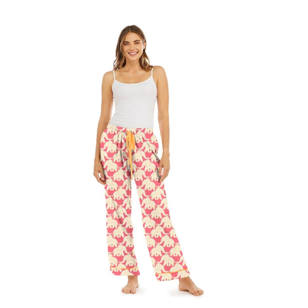 Elephants Pink Cotton Lounge Pant