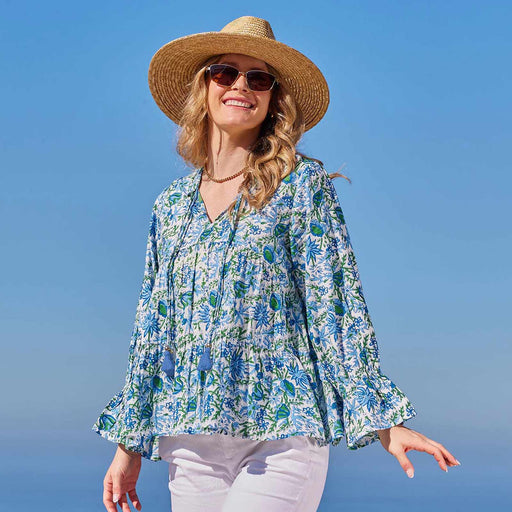 GABRIELLE BLUE GREEN Blouse