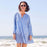 FIFER BLUE Pintuck Beach Coverup