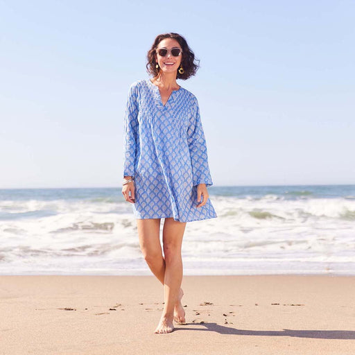 FIFER BLUE Pintuck Beach Coverup (Available: 02/20/2025)