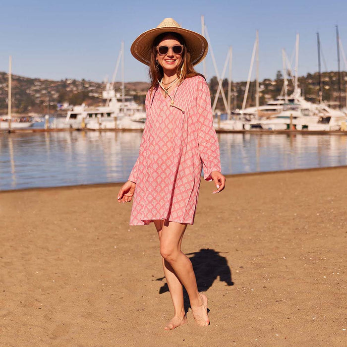 FIFER PINK Pintuck Beach Coverup (Available: 02/05/2025)