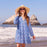 PALM BUNCH NAVY Pintuck Beach Coverup (Available: 02/20/2025)