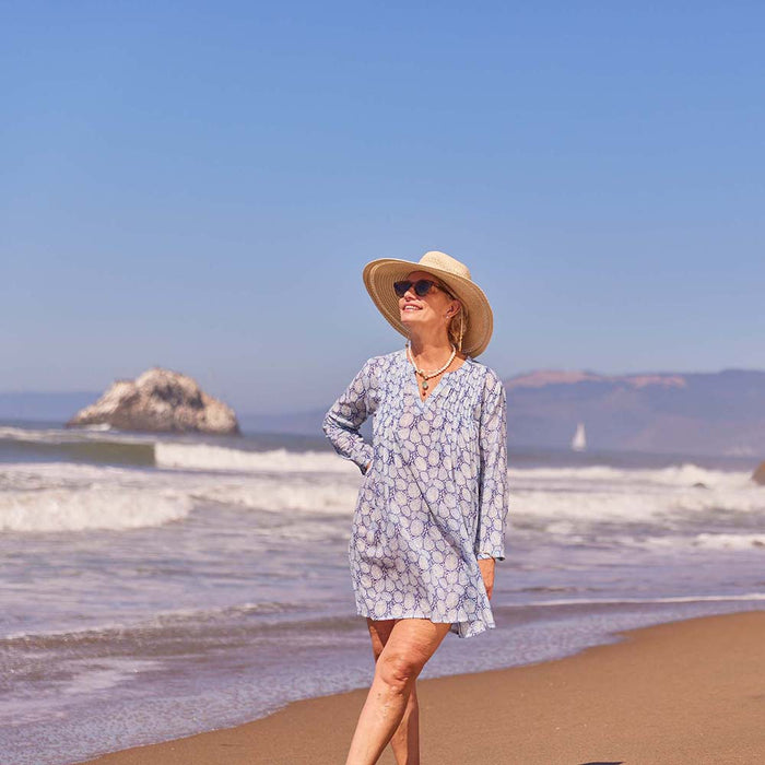 CORAL GARDEN Pintuck Beach Coverup