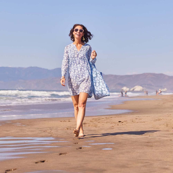 CORAL GARDEN Pintuck Beach Coverup