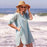 Sardina Ocean Cotton Button Down Beach Tunic