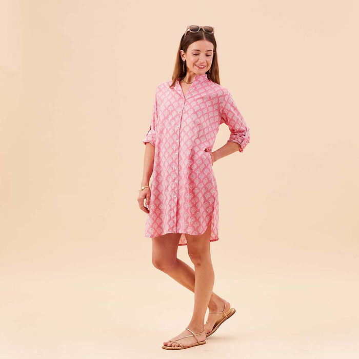 FIFER PINK Button Down Beach Tunic (Available: 02/05/2025)