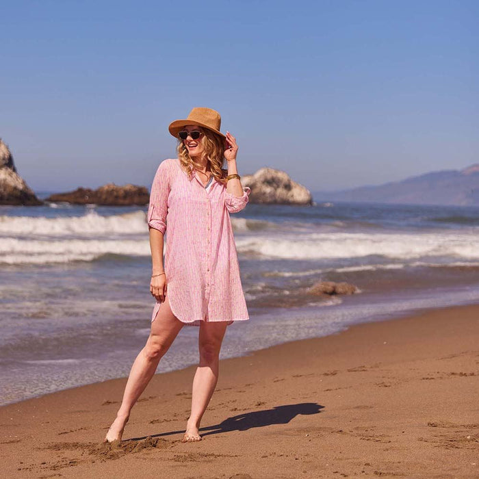 SARDINA PINK Button Down Beach Tunic (Available: 02/05/2025)