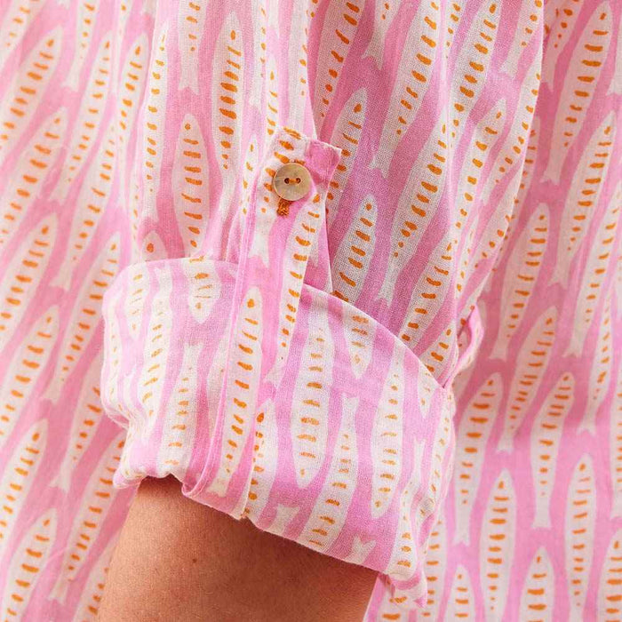 SARDINA PINK Button Down Beach Tunic