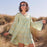 CORAL GARDEN OCEAN Dress with Bell Sleeve